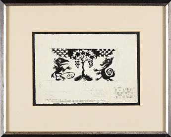 ARTHUR RACKHAM (1867-1939) Goblin Market endpaper design.